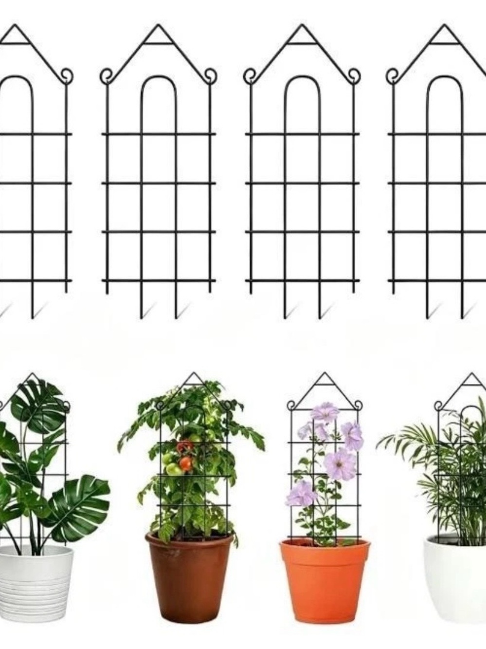6 Pack 24" Plant Trellis Metal Garden Trellis
New, Open Box
